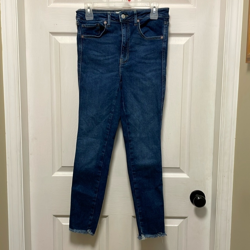 WE THE FREE | High Rise | Skinny | Stretch | Fringed Hem | Denim |Jean | Size 30